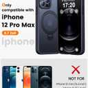360 Rotatable Magnetic Stand for iPhone 12 pro max Case Compatible with Mag-Safe 16FT Military Drop Protection, Anti-Scratch/Fingerprint iPhone 12 pro max Phone Case(Matte-Black)