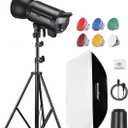 Godox DP400IIIV Studio Flash Light Kit for Photography,400Ws Photography Lighting Kit with Bowens Mount Softbox,Tripod Stand,GN87 2.4G X System Strobe Flash for Portrait Product Studio Shooting