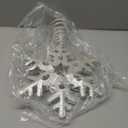 Glittering Silver Snowflake Tree Topper, Sparkling 3D Metal Christmas Snowflake for Holiday Ornaments, Indoor Xmas Party Decor