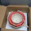 Galt International Ceramic Plant Pots Set of 3 Rustic Vintage Farmhouse Cream Crackle Glaze (11"/ 9.6"/ 7") Garden Indoor Outdoor Flower Planter w/Drainage Hole (Vintage Green)