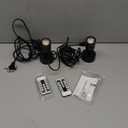 2 Pack LED Spotlights Indoor, 5W Plants Uplighting with Remote Control Dimmable & Timer, Uplights Indoor Floor Spot Lights for Picture, Artwork, Accent Stick on Wall Light with 5.9 FT Plug Cord (Black)