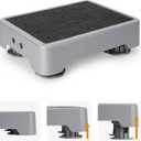 StrongTek 5.7" Adjustable Step Stool, Non-Slip One Step Platform for Adults & Seniors, Portable Mobility Aid and Stair Assist for Kitchen, Bathroom, Bedside & Outdoor (Black Grey)