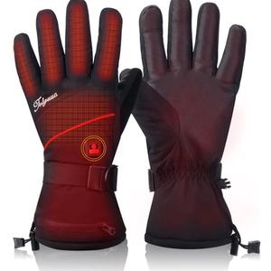 Telguua Heated Gloves for Women Men,Electric Rechargeable Heated Work Glove Ski Mitten Waterproof Touchscreen Heated Gloves Size S