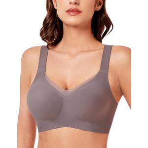 V Lace Bras for Women No Underwire Seamless Bralettes for Women Wireless Bra Soft Support Everyday T Shirt Bras M