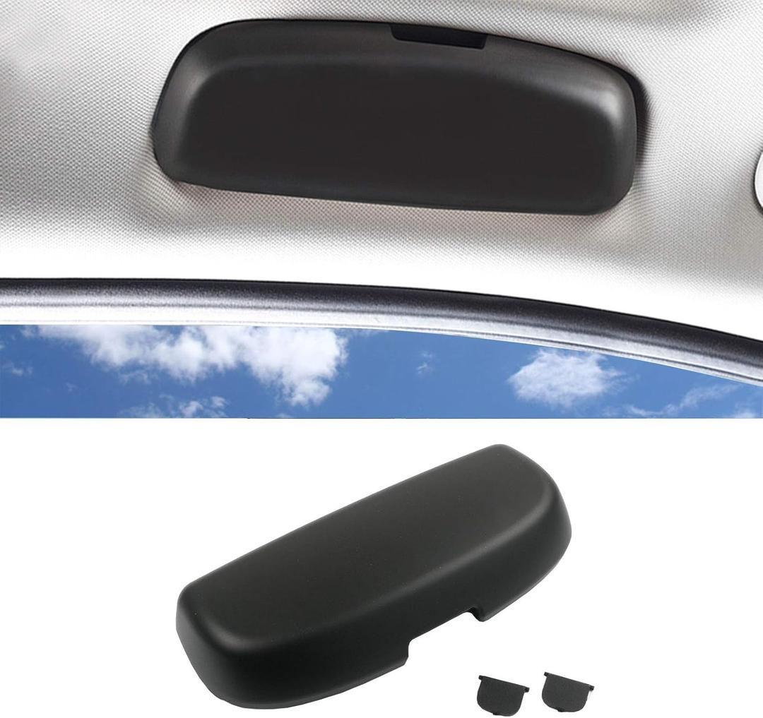 Jaronx Sunglasses Holder for BMW 1' E81 E82, 3' E90 E91,5' E60 E61,X1 E84, Glasses Holder Sunglasses Case Storage Box Replace for Driver Side Overhead Roof Grab Handle for BMW E Chassis(Black)