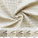 MIYE Pleated Waffle Weave Bed Skirt, Tailored Dust Ruffle 14 Inch Drop Easy Fit, Machine Washable,No Split Corners (Light Beige, Twin - 14" Drop)