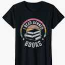 Retro Vintage Banned Books Shirt I Read Banned Books T-Shirt, M