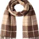 Fashion Tartan Checked Scarf for Women Plaid Winter Scarves Spring Warm Shawl Wraps Fall Neck Soft Scarf 25x78in