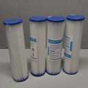 Membrane Solutions 20 Micron Pleated Polyester Sediment Water Filter 10"x2.5" Replacement Cartridge Universal Whole House Pre-Filter Compatible with W50PE, WFPFC3002, SPC-25-1050, FM-50-975 - 4 Pack