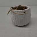 Sagebrook Home Ceramic 6" Dimpled Hanging Planter, Beige