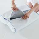 Ecosa Cooling Gel Memory Foam Pillow | Cool-to-Touch Fabric | Contoured Design | Adjustable Height | 4 Times Cooler Than Cotton | 100 Night Trial, 22 x 14.9 x 4.5 inches