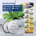 4 x GutAlkaLi CR2025 3V Lithium Battery, CR 2025 Batteries, 10 Count