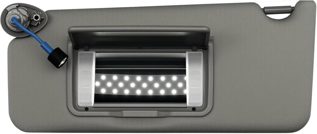 Driver Left Side Gray Sun Visor with Mirror Light Fit for Honda Accord 2013-2017 Replace 83280T2FA52ZB