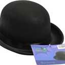 Funny Party Hats Black Derby Deluxe Costume Hat (Derby Hat) (Black)