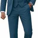 MrSure Men’s 3 Piece Suit Blazer, Slim Fit Tux with One Button, Jacket Vest Pants & Tie Set for Party, Wedding and Business (XL)