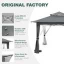 Grey Gazebo Replacement Cover Compatible with ABC 13x13 Pop Up Gazebo Frame,This Particular Replacement Cover Will Not Fit Any Other Models