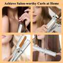 Hair Straightener and Curler 2 in 1 for Hair Styling, Auto-Off Function, with 3 Adjustable Levels, Rotating Roller Curling Wand