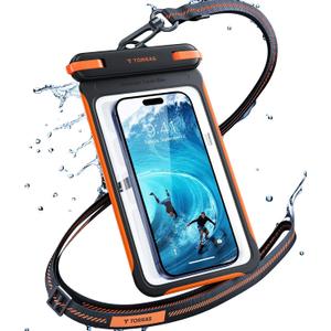 TORRAS IPX8 Waterproof Phone Pouch Floating, Underwater Screen Touchable, Water Proof Case with Lanyard for iPhone 17 Pro Max 16 S26, Cellphone Dry Bag Cruise Essentials 7.0 inch, Black