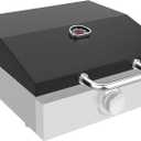 Hard Cover Hood with Temperature Gauge for Blackstone 17 inch Table Top Griddle, Hinged Lid for Blackstone 17" Front or Rear Grease Model, Black
