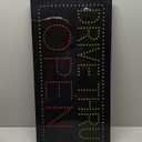 24" x 12" LED Drive Thru Sign for Business, Drive Thru Open LED Signs Board for Fast Food, Electric Advertising Display for Pizza Burger Restaurant Business Shop Store Window Home Decor