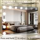 FENNIO Hollywood Vanity Mirror with Lights 23x18,Large Lighted Mirror Makeup Mirror with 15 Dimmable LED Bulbs, 3-Color Lighting