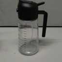 TrendPlain 16oz/470ml Glass Olive Oil Sprayer for Cooking  2 in 1 Olive Oil Dispenser Bottle for Kitchen Gadgets and Air Fryer Accessories, Salad, BBQ - Black