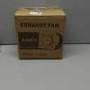 HG Power 6 Inch Exhaust Fan, 308CFM Wall Exhaust Fan for Kitchen, Metal Extractor Fan for Attic, Garage, Window Ventilation, HVAC System (Black)