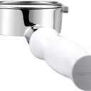 Normcore 58mm Bottomless Portafilter Fits La Marzocco, Naked Portafilter with 18g Basket Included, Anodized Aluminum Ergonomic Handle, Espresso Extraction Tool, White