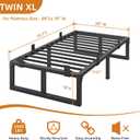 18 Inch Metal Twin XL Bed Frame with Steel Support, Noise-Free