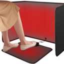 SoliSnug Under Desk Heater Foldable, Quiet Space Heater for Office with Timer, 8 Temp Levels, Auto Shut Off, Energy Efficient, Portable Foot Warmer grey color