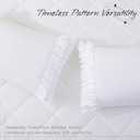 2 x Vonty Ruffled Pillow Cases Queen Pillowcases(20x30), Decorative Ruffle Pillowcases - White Pillow Cases Set of 2, Scalloped Euro Sham Farmhouse Pillow Shams with Envelope Closure