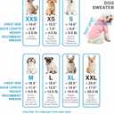 2 x 3 Pack Dog Sweater, Dog Sweaters for Small Dogs, Warm Soft Pet Clothes for Puppy, Medium Large Cat, Dogs Girl or Boy, Dog Shirt for Winter Christmas (Grey+Navy+Blue, XX-Small)