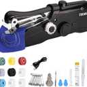 Handheld Sewing Machine for Beginners, Mini Sewing Machine for Adults Quick Stitching with Sewing Supplies Suitable for Clothes, Jeans, DIY, Home, Travel (Black)