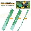 Lawneagle UC22010 Mower Blades with Blade Bolts & Washers for John Deere Z425 Z325E GX255 GX325 GX335 GX345 GX355 X320 X340 X360 X380 Decks Replaces John Deere 54 inch Mower Blades UC22010 M143520