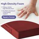 IPYNBAP Outdoor Chair Cushions Set of 4 -Waterproof Outdoor Seat Cushions for Patio Furniture, Patio Chair Cushion with Handle and Ties, Out Door Chair Pads,19x19x3-Square, Burgundy