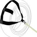 MOTO4U Universal Motorcycle Rear Wheel Tie Down Strap in Black