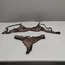 Lilosy Sexy Mesh Sheer Push Up Lingerie Set (Medium, Underwire Leopard)