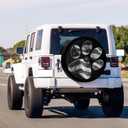 Paws US American Flag Spare Tire Cover with Backup Camera Hole Wheel Tire Cover Fit Trailer, RV, SUV and Many Vehicle 17inch