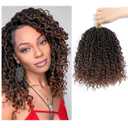 SamBraid Goddess Locs Crochet Hair 10 Inch, 8 Packs New Goddess Faux Locs Crochet Hair for Black Women, Boho Hippie Locs, River Hair with Curly Ends (10Inch, 8Packs, T1B/30#