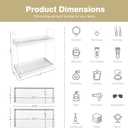 Forbena White 2 Tier Bathroom Organizer Countertop, Small Counter Top Organizer for Bathroom Decor, Modern Kitchen Counter Shelf for Snack, Vanity Makeup Organizers and Storage Tray for Bedroom