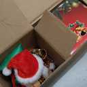 Electric Santa Climbing Rope Decoration - 2PCS Funny Musical Christmas Tree Ornament, Hanging Doll Toy for Party Home Door