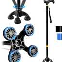 DEOMAi Quad Walking Cane for Men Women with All-Terrain Adaptive Tip