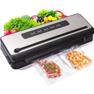 Brigii Vacuum Sealer Machine, Efficient Food Sealer with Built-in Cutter, Compact Food Vacuum Sealer with Bags and Air Hose for All Saving Needs