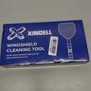 XINDELL Windshield Cleaner Tool – Car Interior Window Cleaning Kit with Extendable Handle & 4 Microfiber Pads, Auto Wiper Inside Windshield Brush for Car & Home Windows