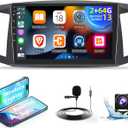 [2G+64G] Car Radio for Jeep Grand Cherokee 2004 2005 2006 2007, 10.1 inch Touch Screen Android 13 Car Play Stereo, Carplay/Android Auto/Bluetooth/SWC + AHD Backup Camera