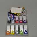 ABLAZE 4GB Flash Drive 10 Pack, USB 2.0 Memory Stick with Lanyards Swivel Thumb Drives Bulk 4GB Pendrive U Disk for Data Storage (Mixcolors)