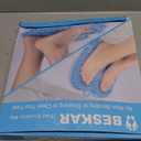 BESKAR Larger Shower Foot Scrubber Mat with Non-Slip Suction Cups- Cleans, Smooths, Exfoliates & Massages your Feet Without Bending, Improve Foot Circulation & Soothes Tired Feet- Black