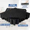 12Pcs Drainage Interlocking Floor Tiles 11.8" x 11.8", Modular Interlocking Cushion Soft PVC Floor Non-Slip Splicing Waterproof Mat for Drain, Pool, Shower, Patio, Balcony, Bathroom, Kitchen, Yard
