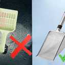 Stainless Steel Cat Litter Scoop  Anti-Stick Litter Shovel with Hook, Rust-Proof & Heavy Duty Cat Litter Scooper for Clumping Litter, Easy to Clean & Store (0.08in*0.08in)