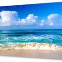 Muolunna BK6750 Beach Wall Art Canvas Prints - Ocean Seascape Tropical Blue Sea Coast Picture Nature Landscape Artwork for Living Room Bedroom Office Home Wall Decor, Large Framed 20x40 inch